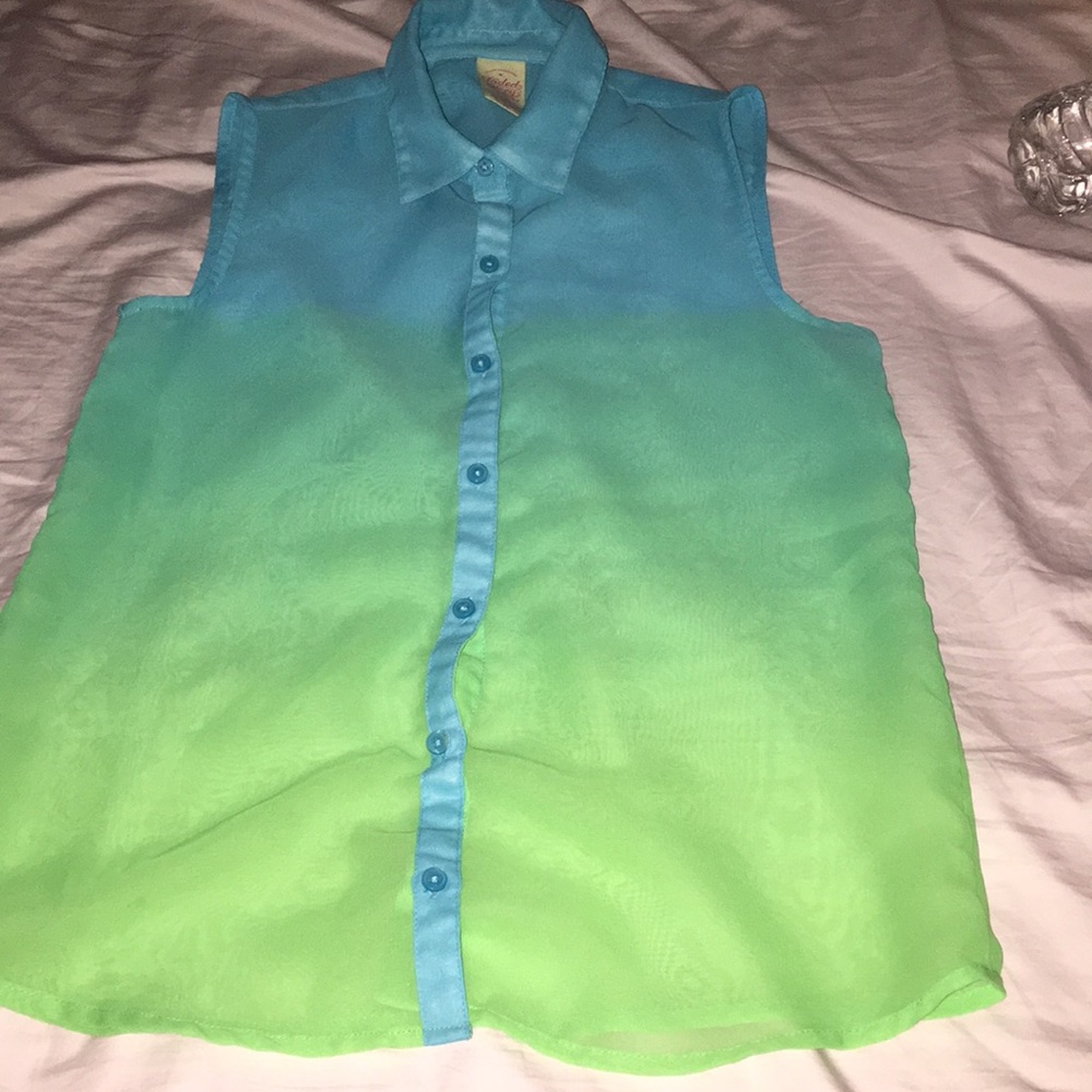 Turquoise/blue/green blouse